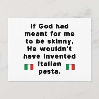 Skinny Italian Pasta Postcard