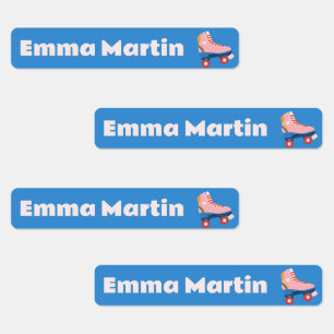 Skinny labels for pens - Roller Disco Blue