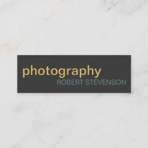 Skinny Modern Photography Grey Business Card