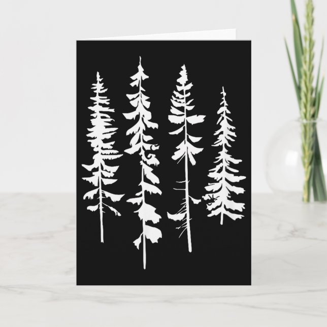 Skinny Ne Trees, Ne Tree Graphic Tee For Nature Lo Card (Front)