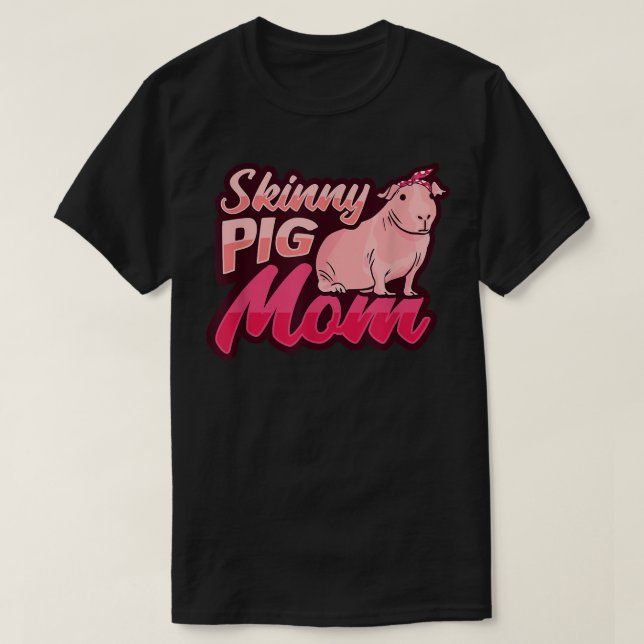Skinny Pig Mum Bandanna Design for a Guinea Pig Lo T-Shirt (Design Front)
