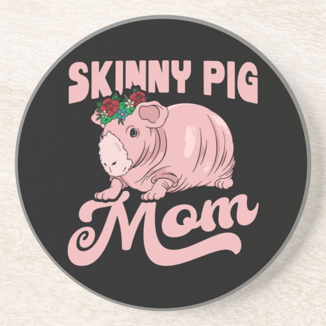 Skinny Pig Mum Coaster (Front)