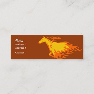 Skinny Profile Card - Flaming Horse