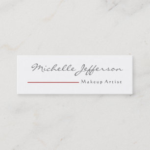 Skinny Script Makeup Artist Business Card