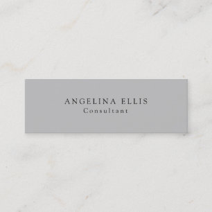 Skinny Silver Grey Vintage Professional Mini Business Card