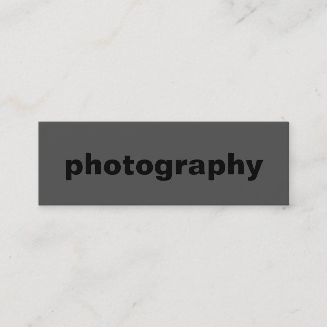 Skinny Size Black Out Grey Standard Business Card (Front)