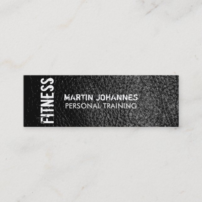 Skinny Size Leather Effect Trainer Business Card (Front)