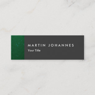 Skinny slim grey green professional business card
