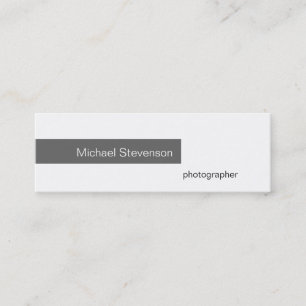 Skinny Slim Grey White Black Business Card