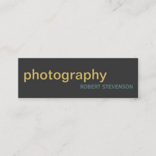 Skinny Slim Plain Photography Grey Business Card