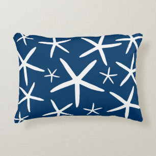 Skinny Starfish   Navy Blue Decorative Cushion