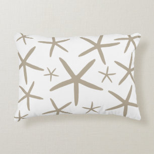 Skinny Starfish   Tan Sand Decorative Cushion