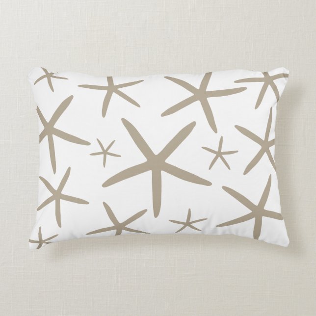 Skinny Starfish | Tan Sand Decorative Cushion (Front)