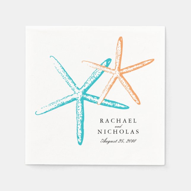 Skinny Starfish | Wedding Napkin (Front)