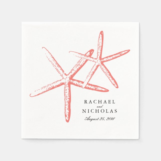 Skinny Starfish | Wedding Napkin (Front)