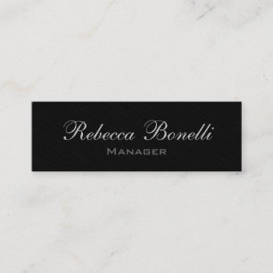 Skinny Stylish Grey Black Manager Business Card