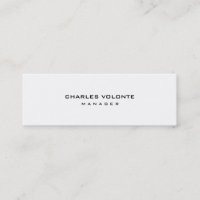 Skinny Stylish Minimalist White Professional
