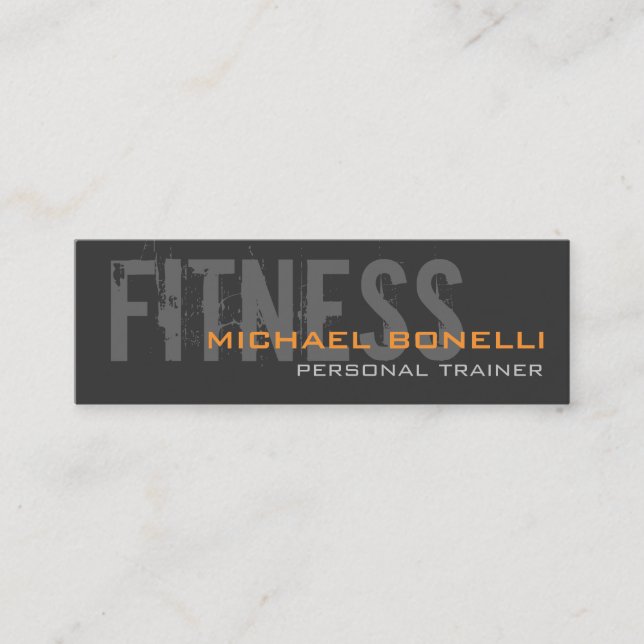 Skinny Stylish Personal Trainer Business Card (Front)