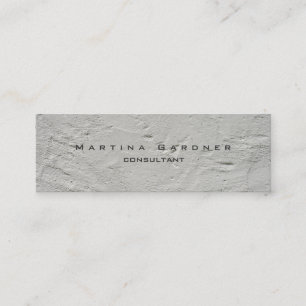Skinny Unique Modern Grey Wall Minimalist Plain Mini Business Card