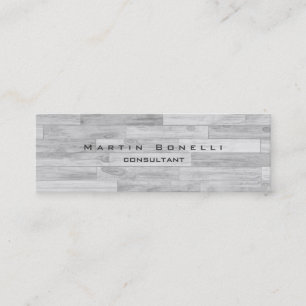 Skinny Unique Modern Parquet Minimalist Plain Mini Business Card