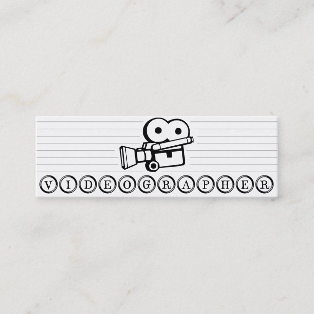 Skinny Videographer Business Card (Front)