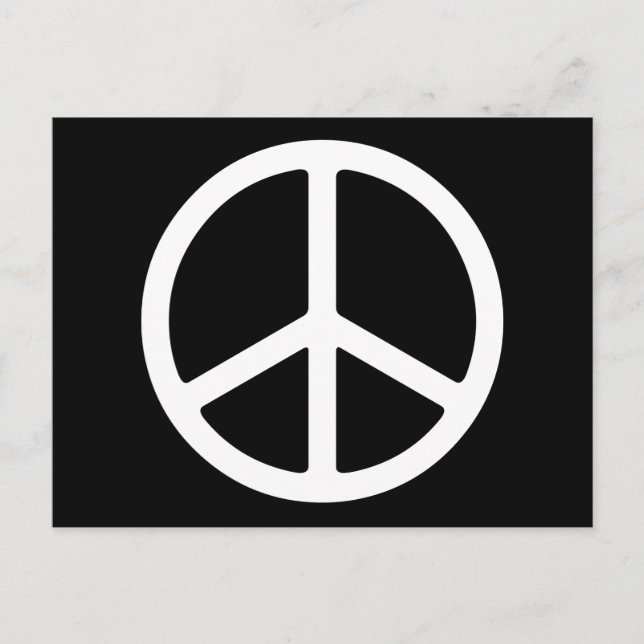 Skinny White Peace Symbol Postcard (Front)
