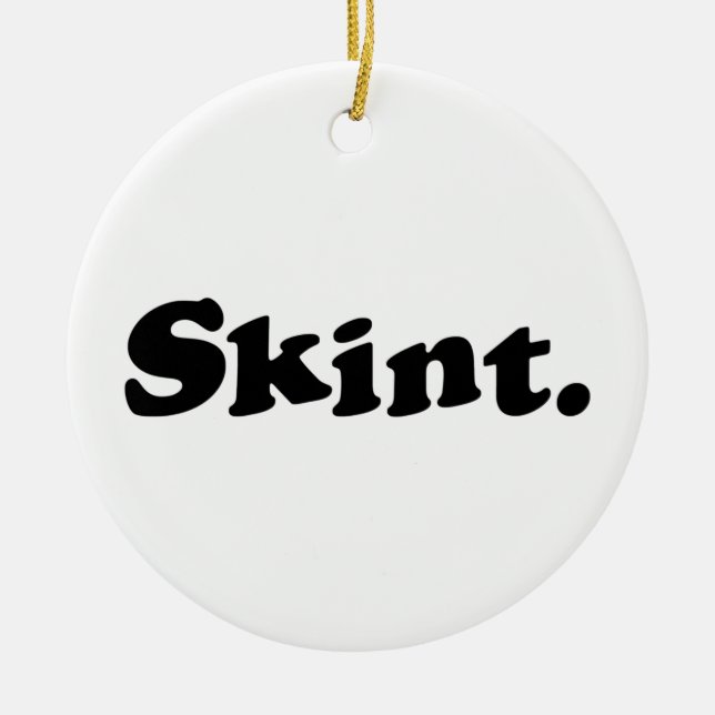 Skint. Ceramic Tree Decoration (Front)