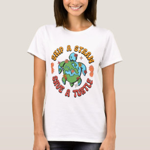 Skip a Straw, Save a Turtle T-Shirt