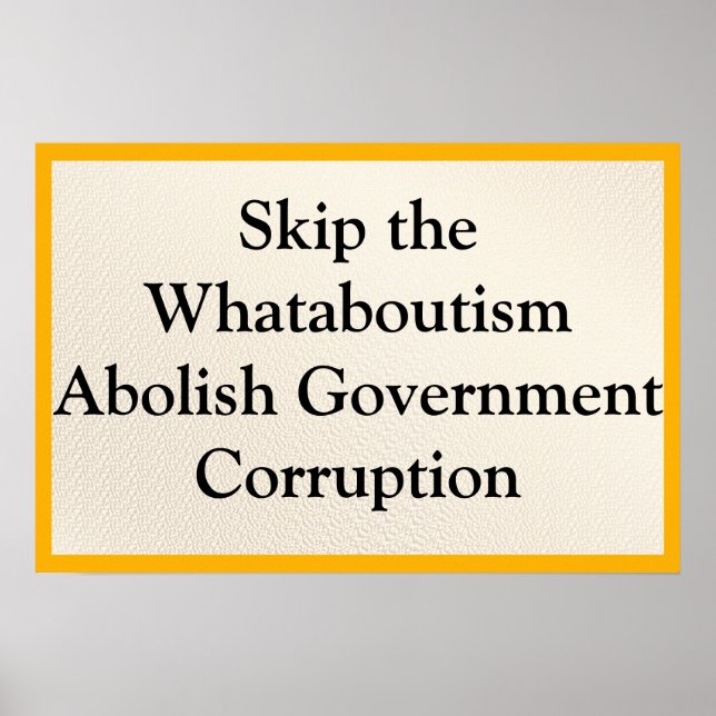 Skip Whataboutism Poster (Front)