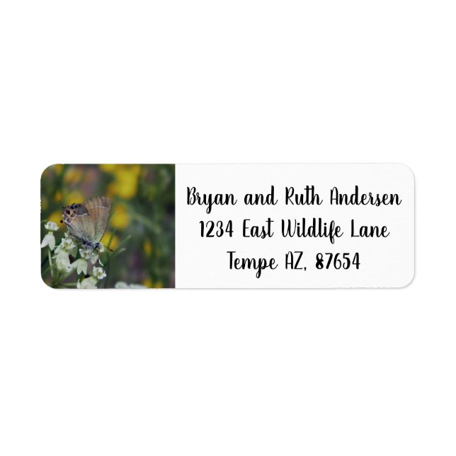 Skipper butterfly address label (Front)