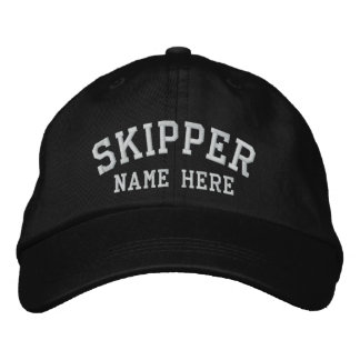 Skipper Captain - customisable Embroidered Hat