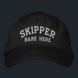 Skipper - customisable embroidered hat<br><div class="desc">Embroidered Captain / Skipper customisable cap .. ideal for sailors .. personalise with your own custom text for FREE .. from Ricaso</div>