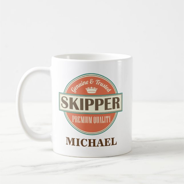Skipper Personalised Office Mug Gift (Left)