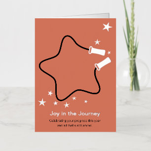 Skipping Rope Joy in the Journey Fitness Christmas Foil Greeting Card