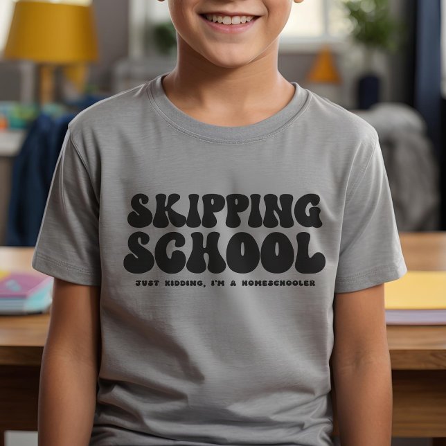 Skipping School Funny Homeschool Retro Style T-Shirt (Creator Uploaded)