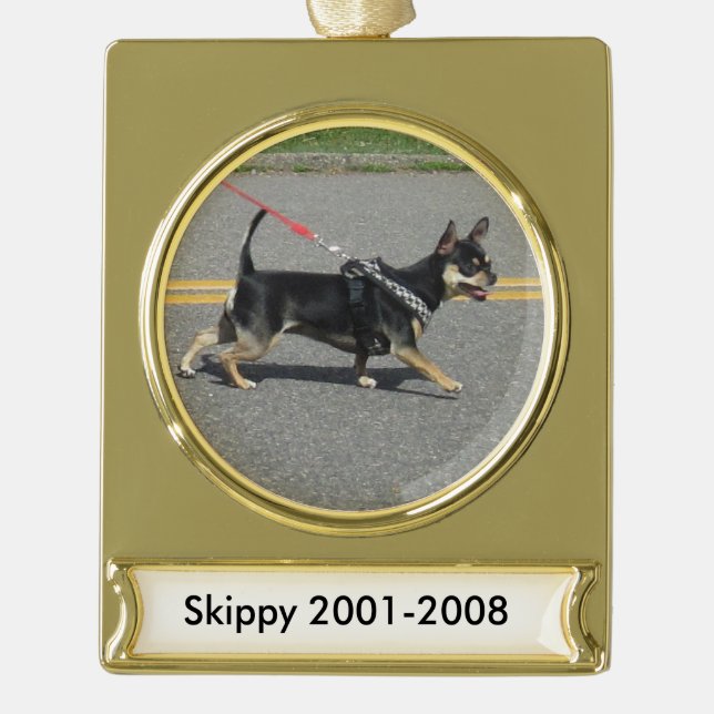 Skippy Chihuahua Ornament (Front)