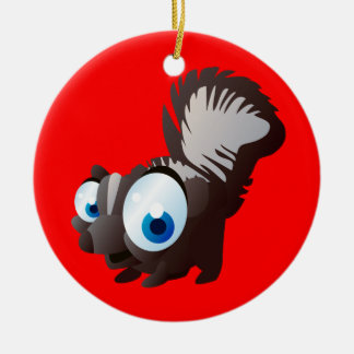 Skippy The Skunk Ceramic Tree Decoration