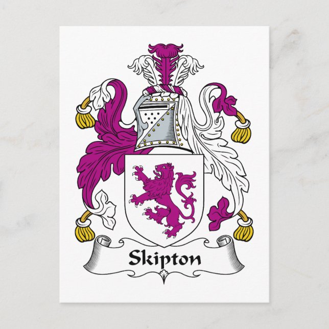 Skipton Family Crest Postcard (Front)