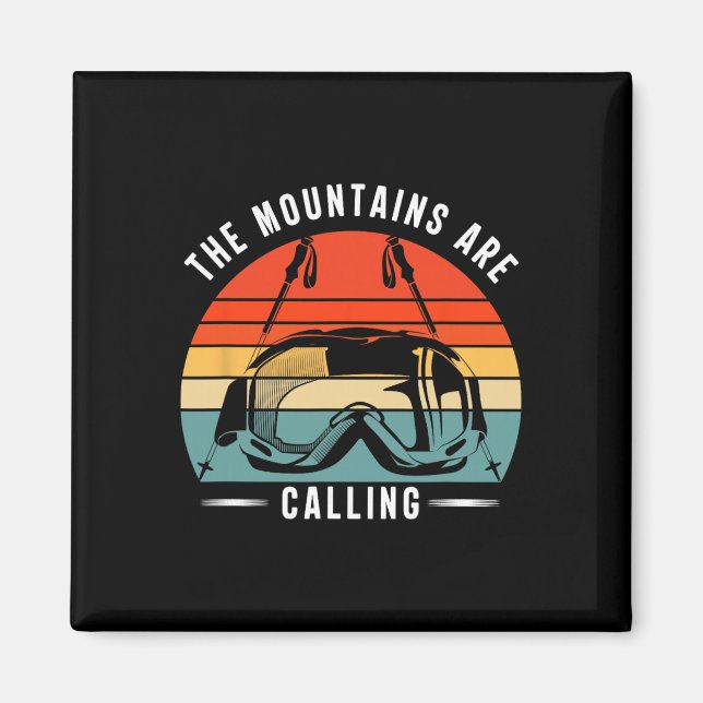 Skis, Alpine Skiing, _17  Magnet (Front)
