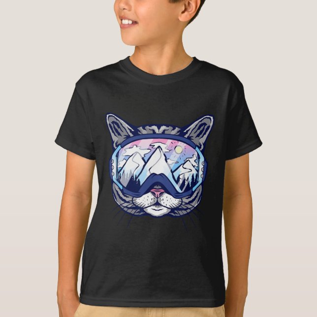 Skis, Alpine Skiing,  T-Shirt (Front)