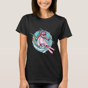 Skis, Alpine Skiing, Unicorn T-Shirt