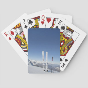 Skis and Ski Poles Playing Cards