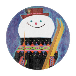 Skis for Snowman Cutting Board