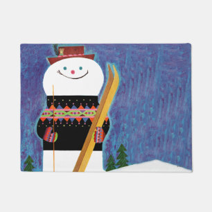 Skis for Snowman Doormat