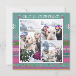 Skis & Greetings Christmas Winter Snow Ski 3 Photo