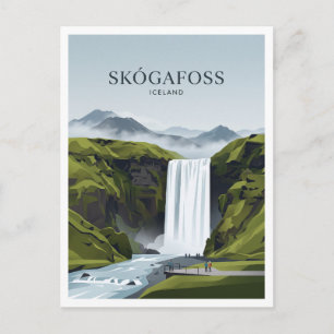 Skógafoss Skógar Iceland Postcard
