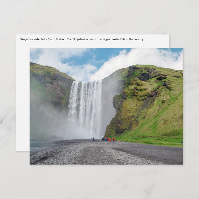 Skogafoss waterfall - Skogar village, Iceland Postcard (Front/Back)
