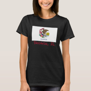 Skokie Illinois Flag USA Souvenir T-Shirt
