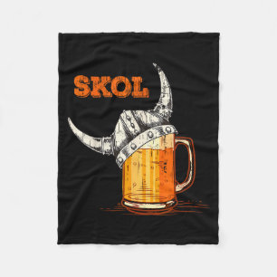 Skol Nordic Viking Helmet Drinking Gl Fleece Blanket