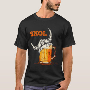 Skol Nordic Viking Helmet Drinking Gl T-Shirt